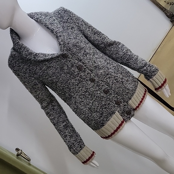 Roots Sweaters - ROOTS Wool and Acrylic Shawl Collar Button Down Cardigan Size XS